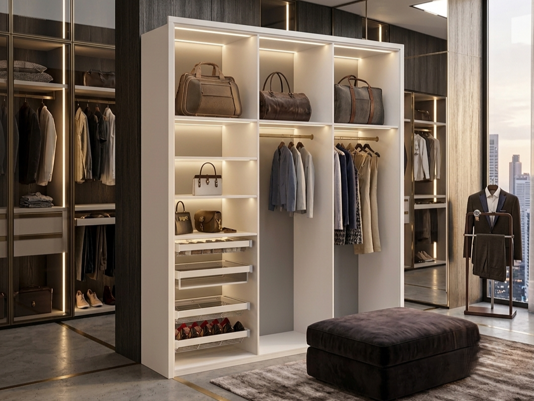 MODERN WALK-IN CLOSET 280x240 ACCESSORIES - LED LIGHT