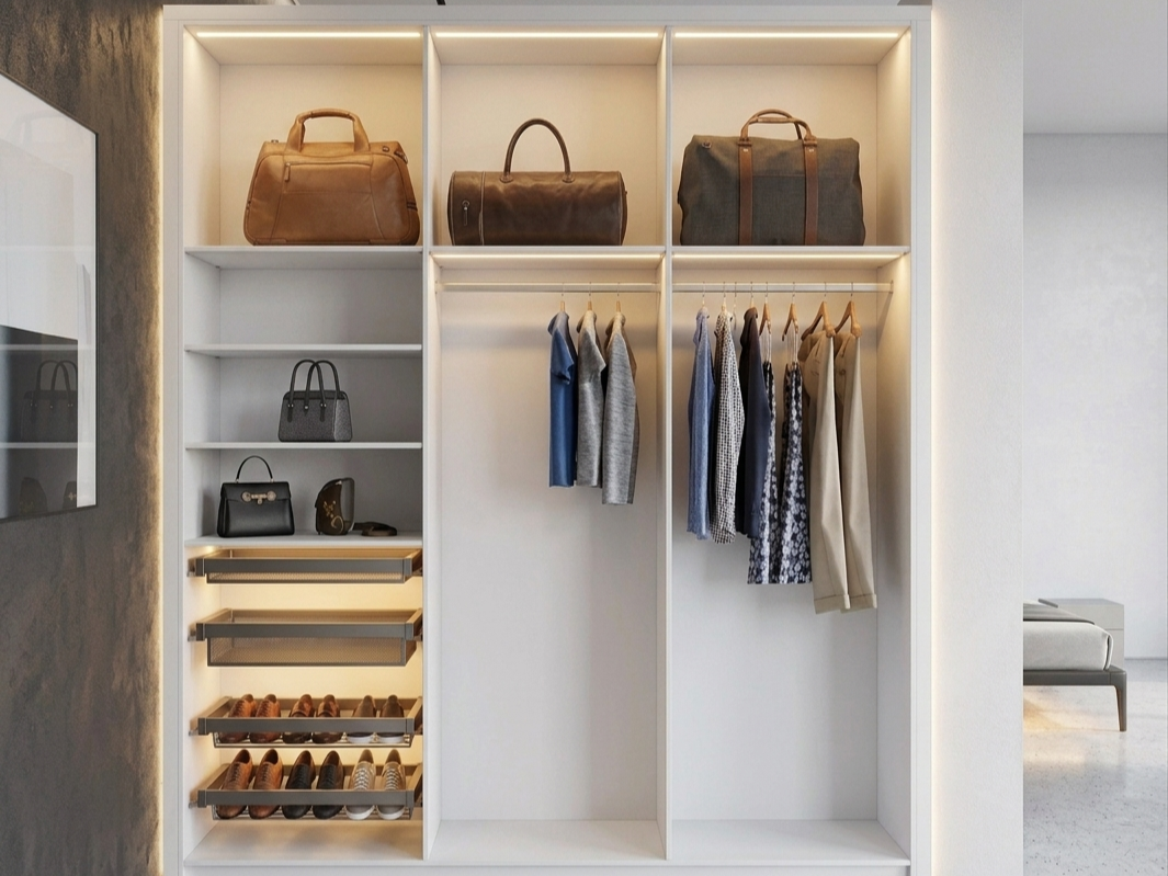 MODERN WALK-IN CLOSET 280x240 ACCESSORIES - LED LIGHT