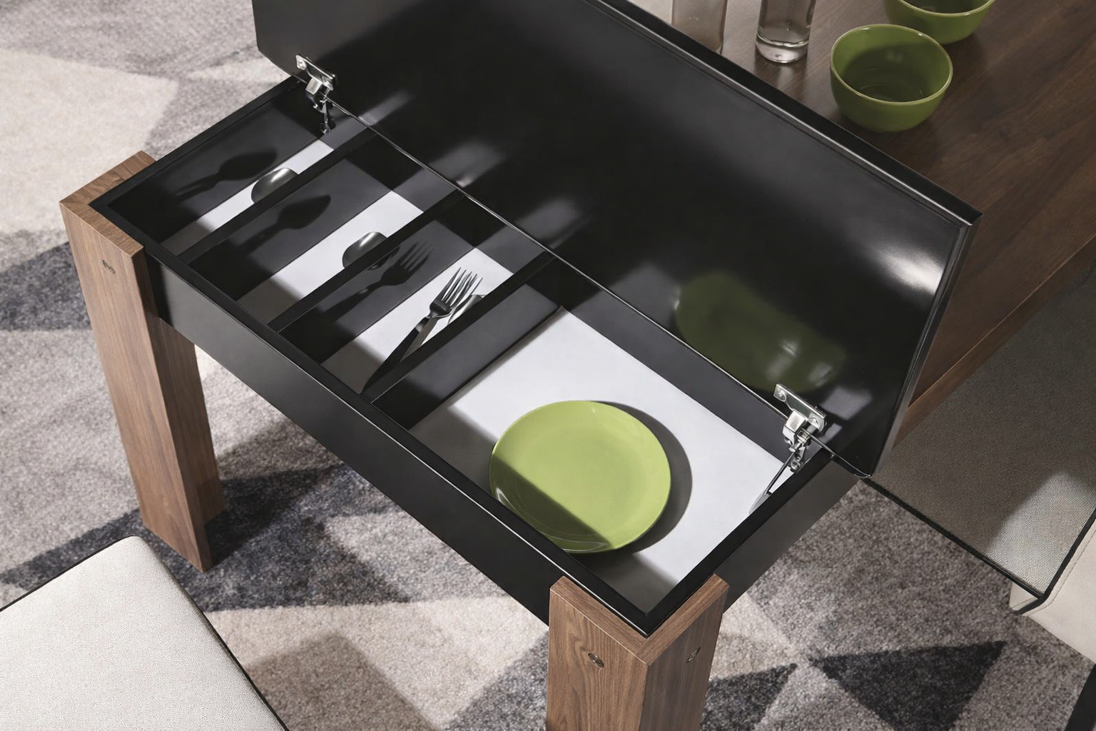 NUR LITE STORAGE DINING TABLE 160x90
