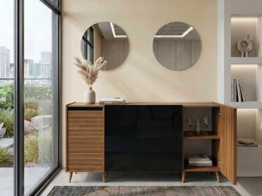 PANJUR DINING CONSOLE & MIRROR(2PCS)
