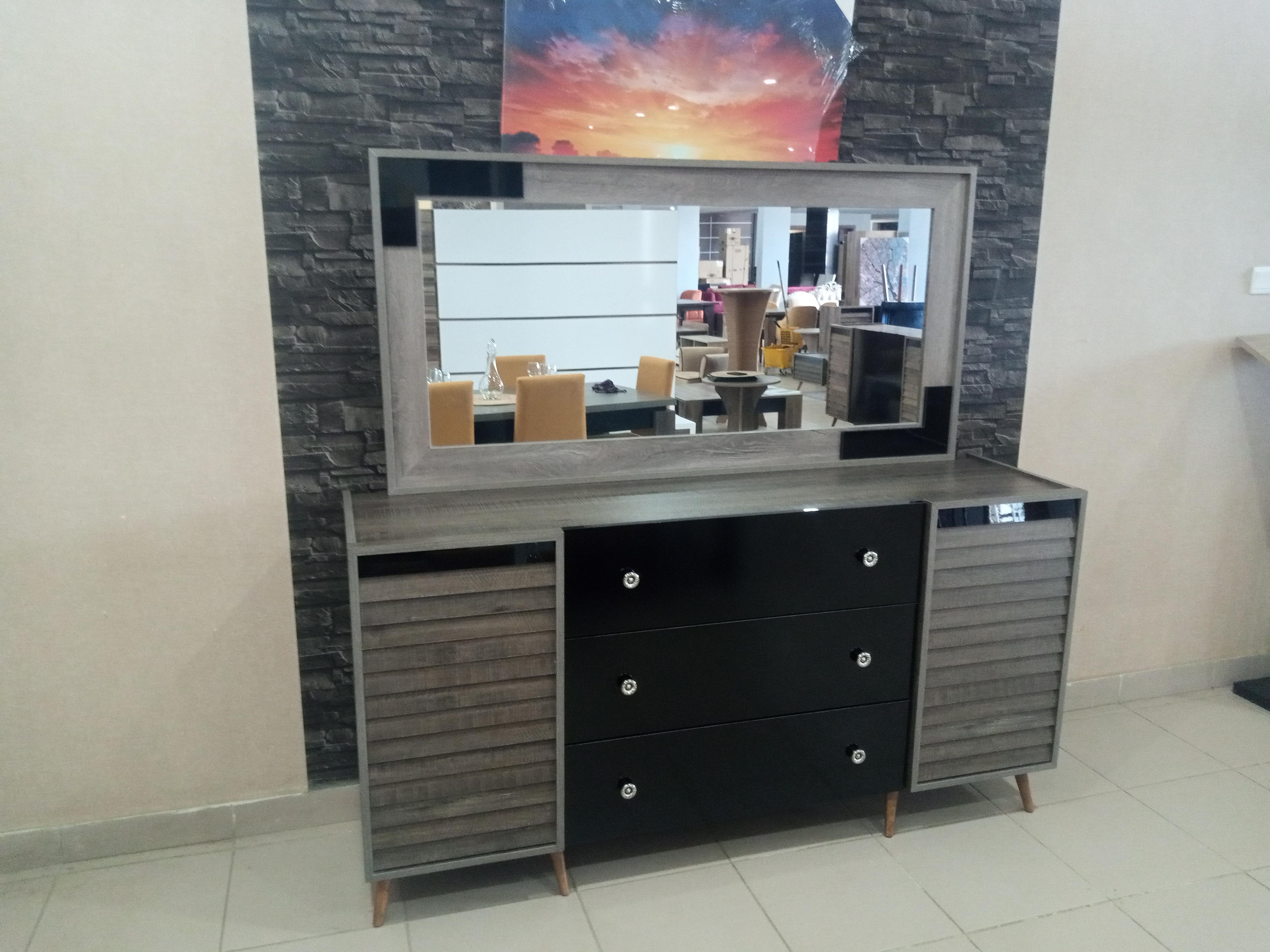 PANJUR DRAWER CONSOLE & FRAME MIRROR
