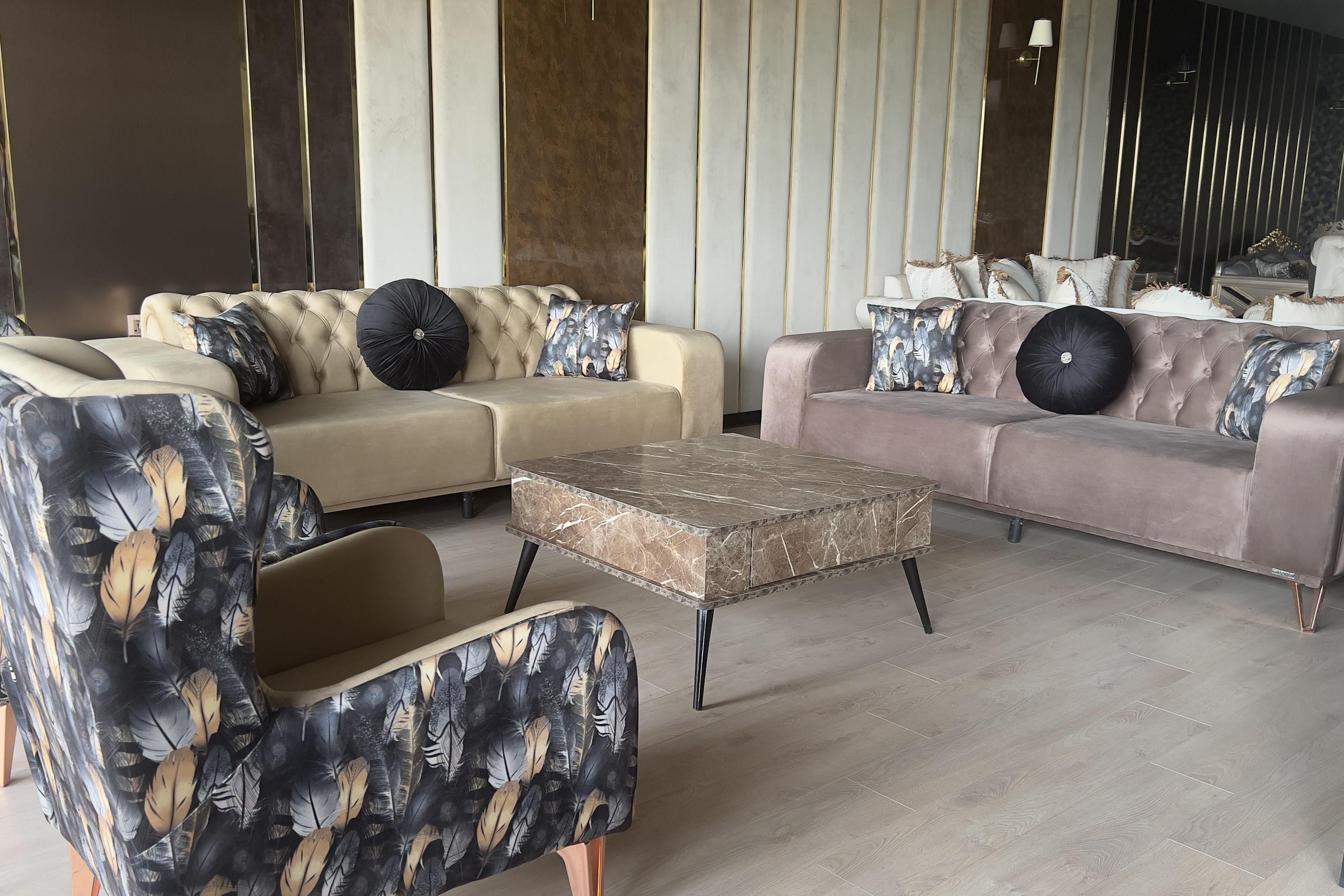 PARIS SEVEN SEATER SOFA SET - BABY FACE