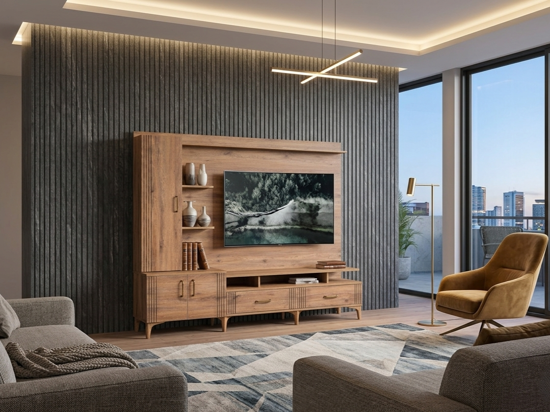 PINE 210 TV WALL UNIT