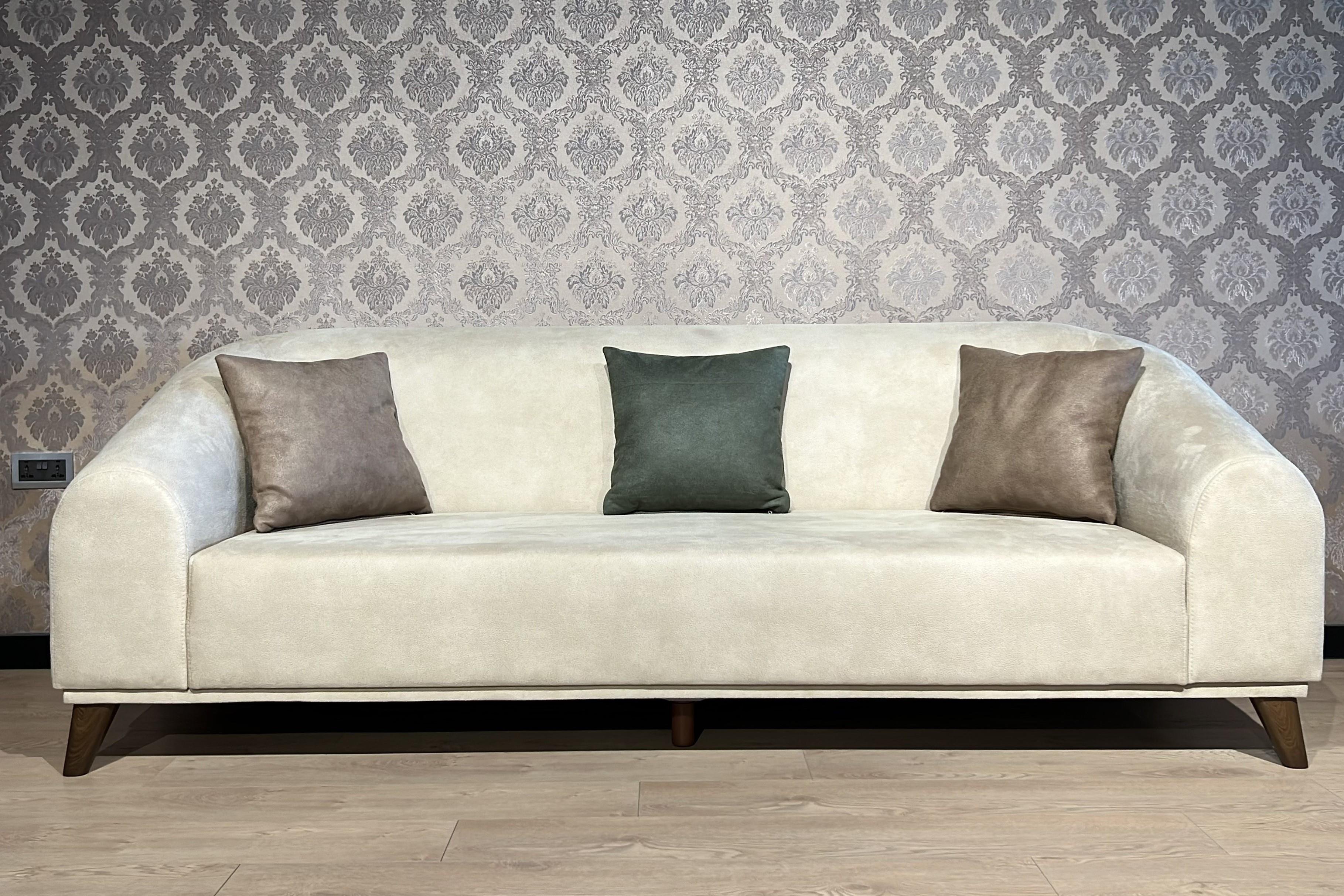 SERENITY THREE SEATER SOFA - DRAPP/NUBUCK