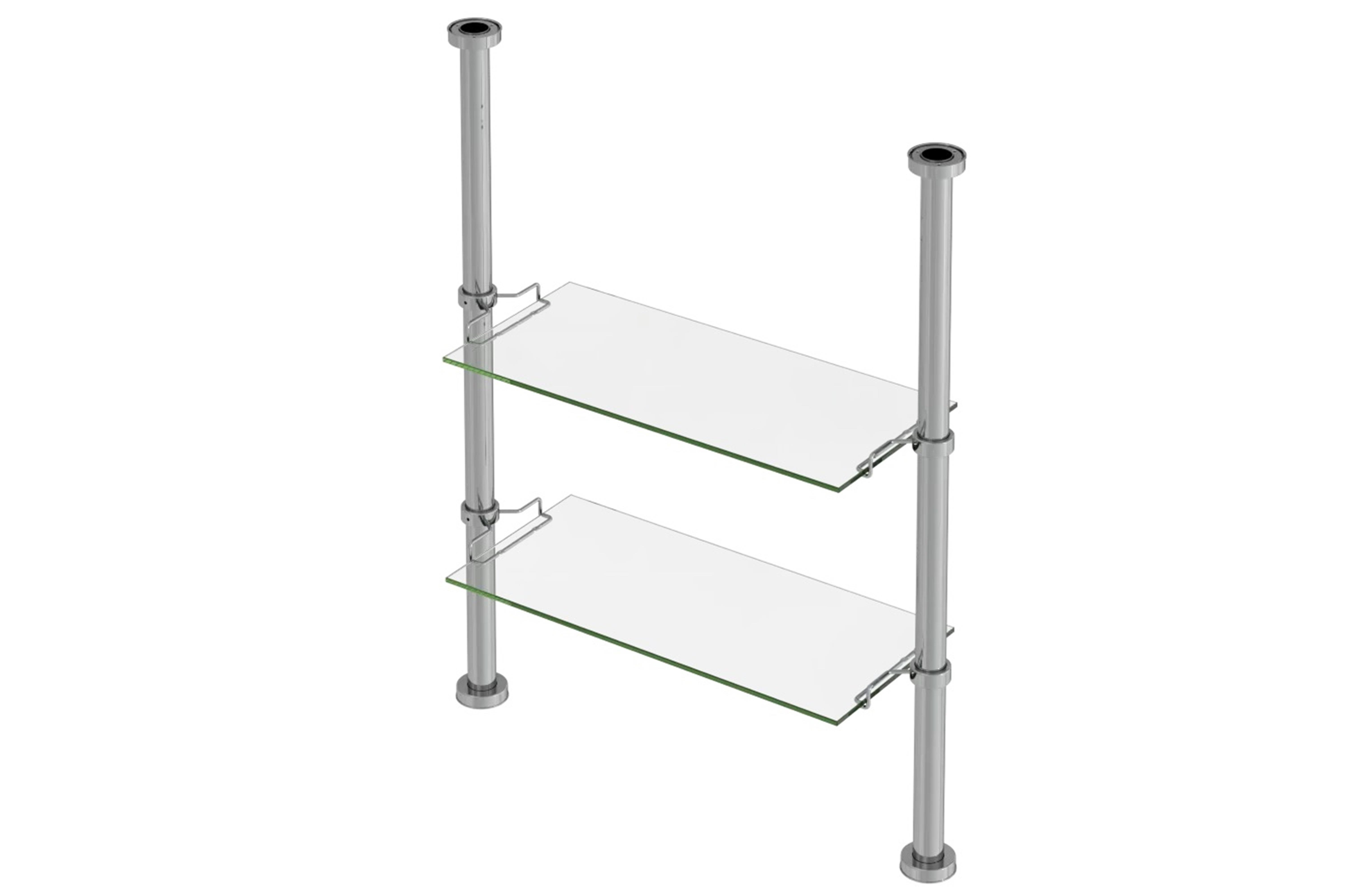 SET WITH 2 GLASS SHELVES S-7021C