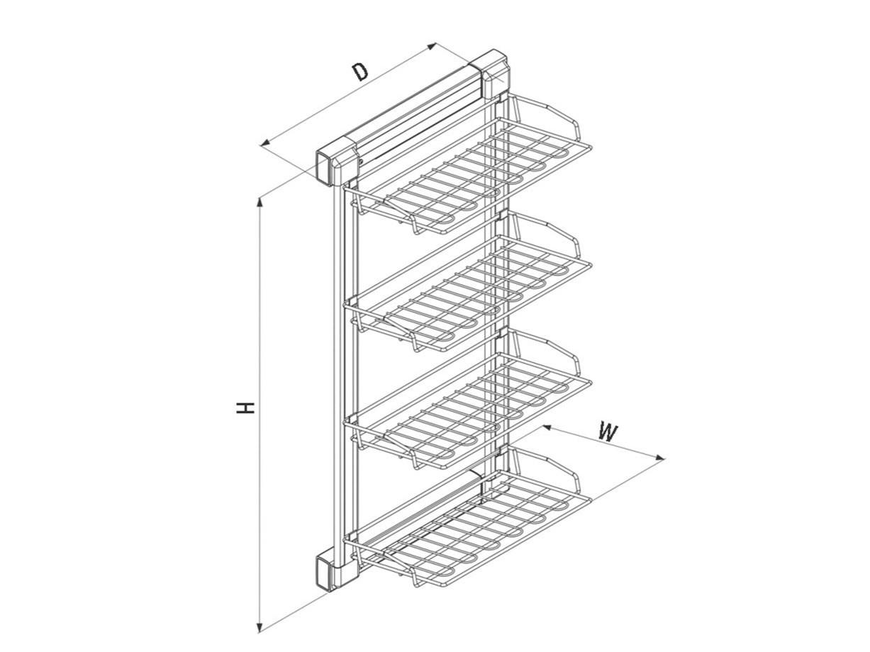 SHOE UNIT DRAWER 4 SHELF