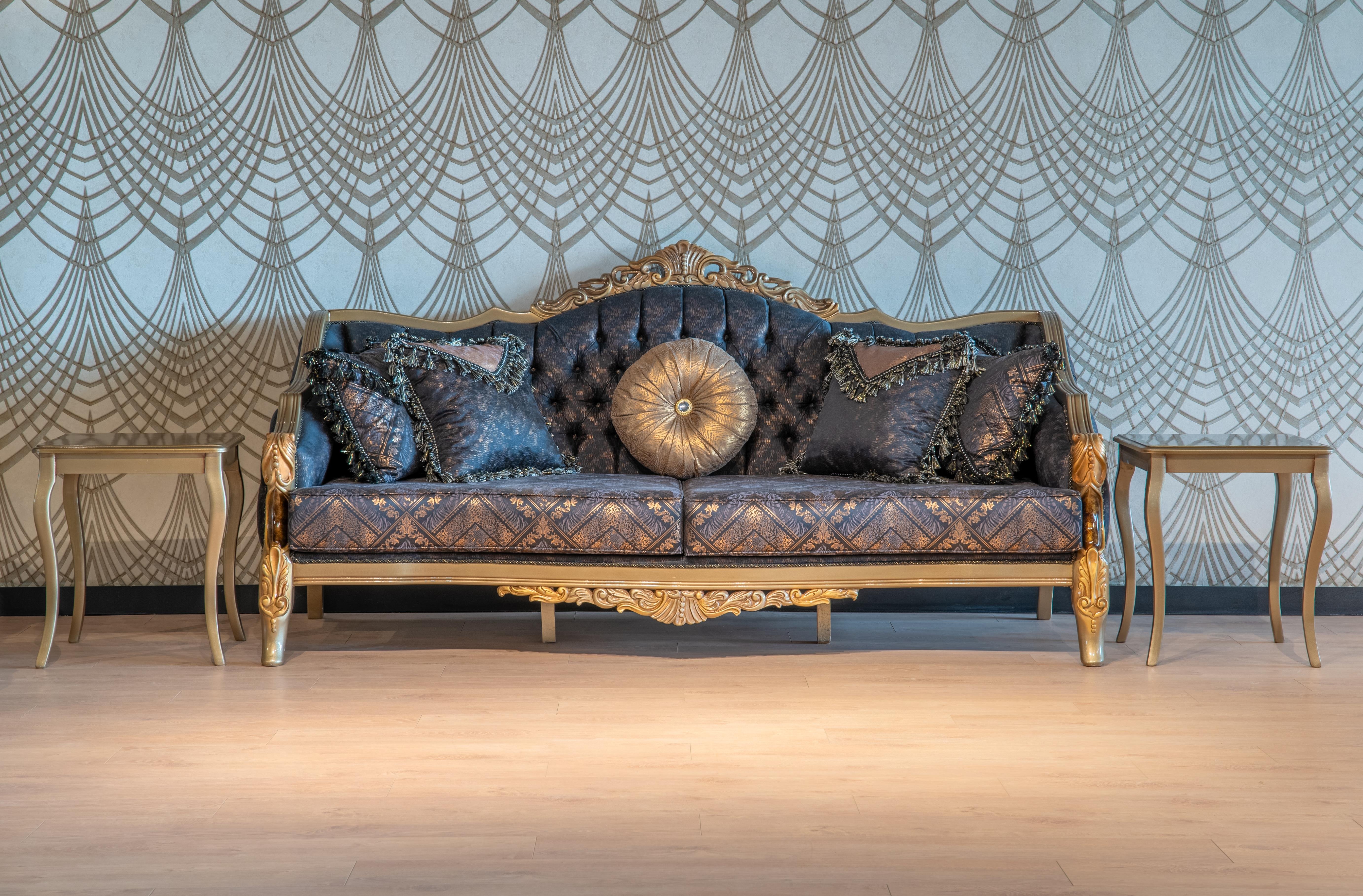 SMARTNESS SOFA SET & CENTER TABLE - SIDE STOOLS