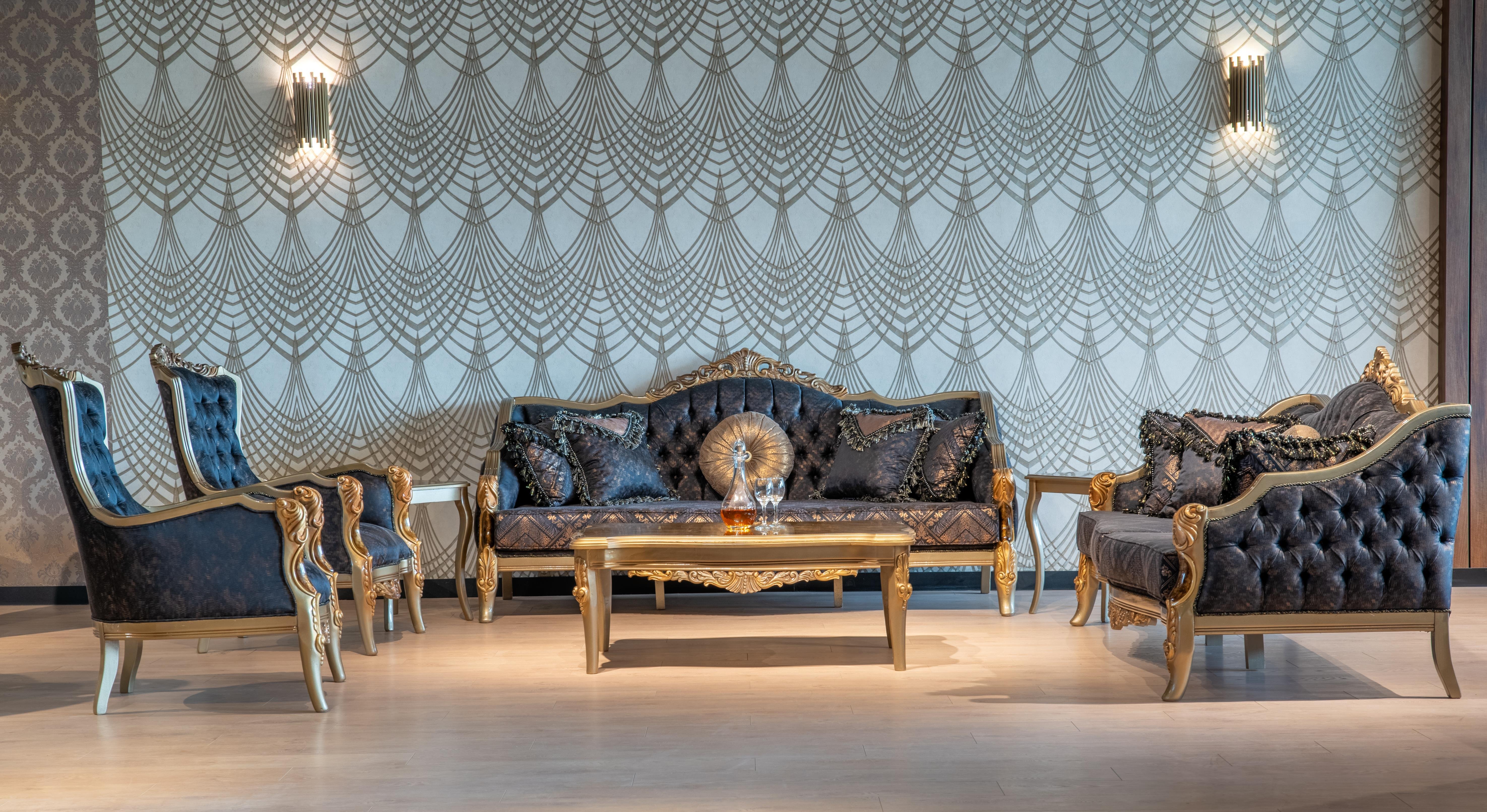 SMARTNESS SOFA SET & CENTER TABLE - SIDE STOOLS