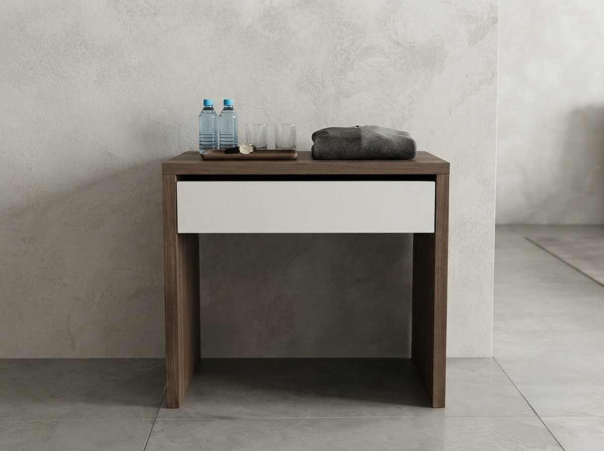 SPACE-X D HOTEL READING TABLE & DRAWER 60