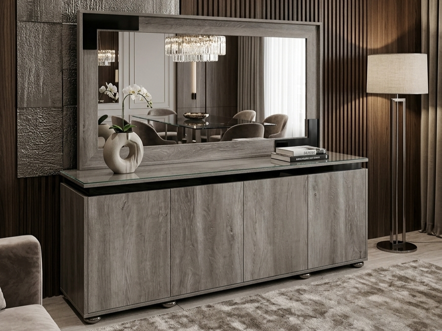 SPACE-X DINING CONSOLE & FRAME MIRROR