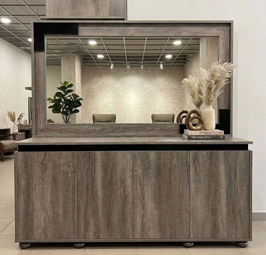 SPACE-X DINING CONSOLE & FRAME MIRROR