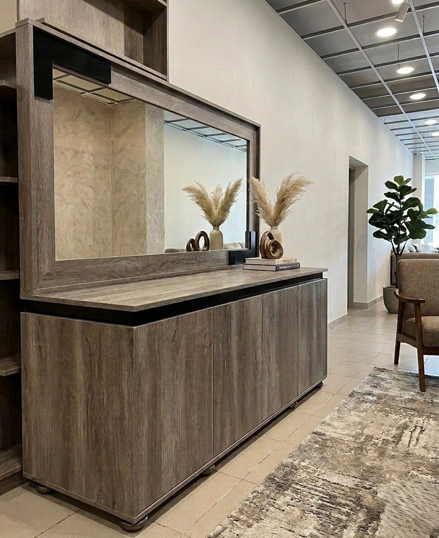 SPACE-X DINING CONSOLE & FRAME MIRROR