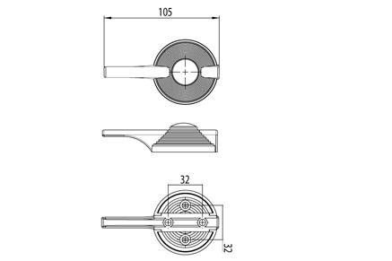 STAR SHORT CABINET DOOR HANDLE