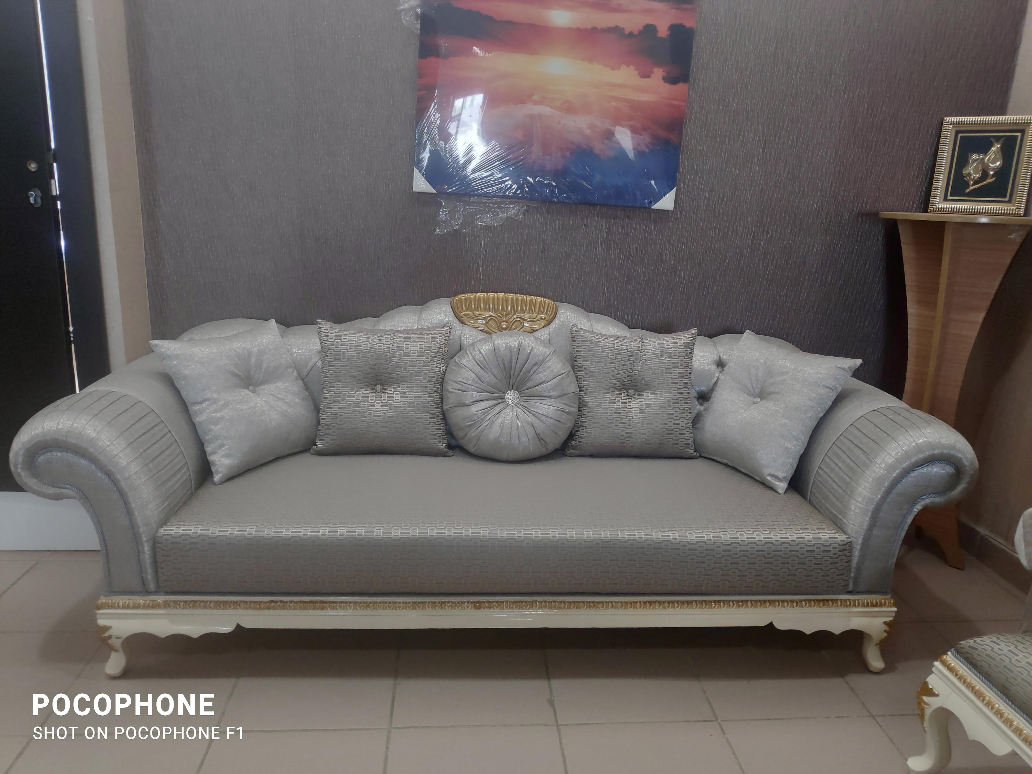 THREE SEATER FOAM -FABRIC UPHOLSTERY