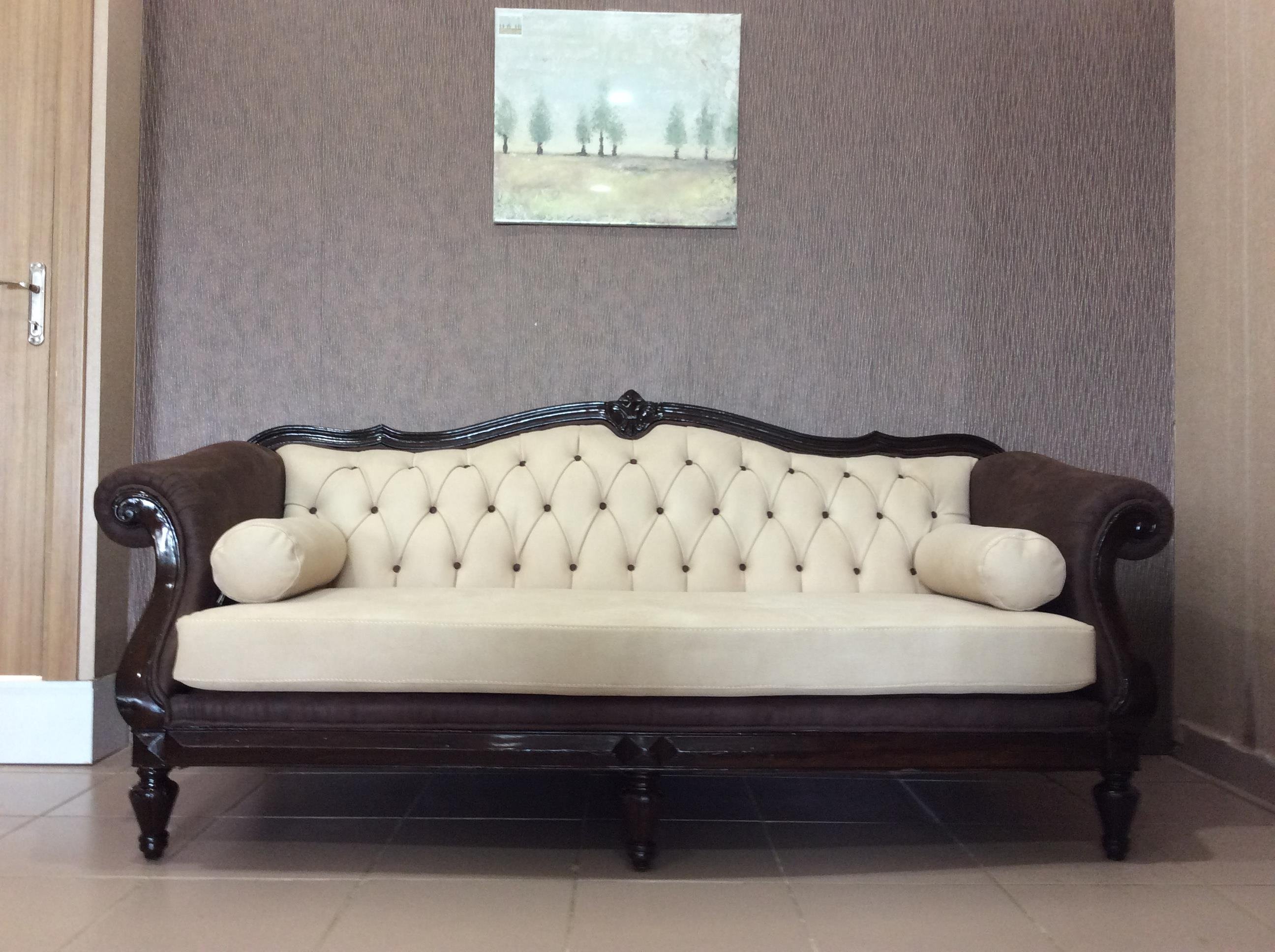 THREE SEATER FOAM -FABRIC UPHOLSTERY