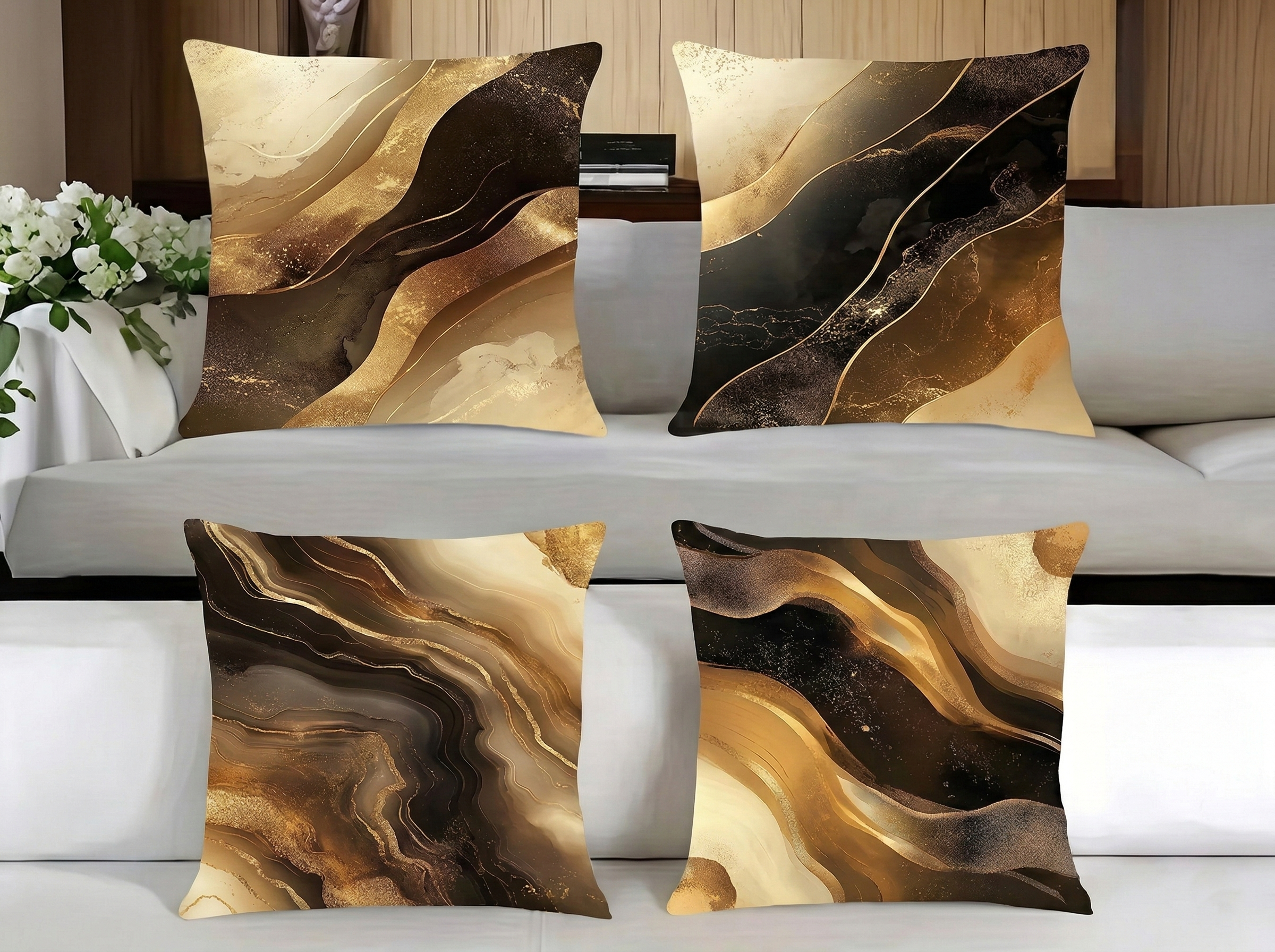 THROW PILLOW MARBLE PATTERN