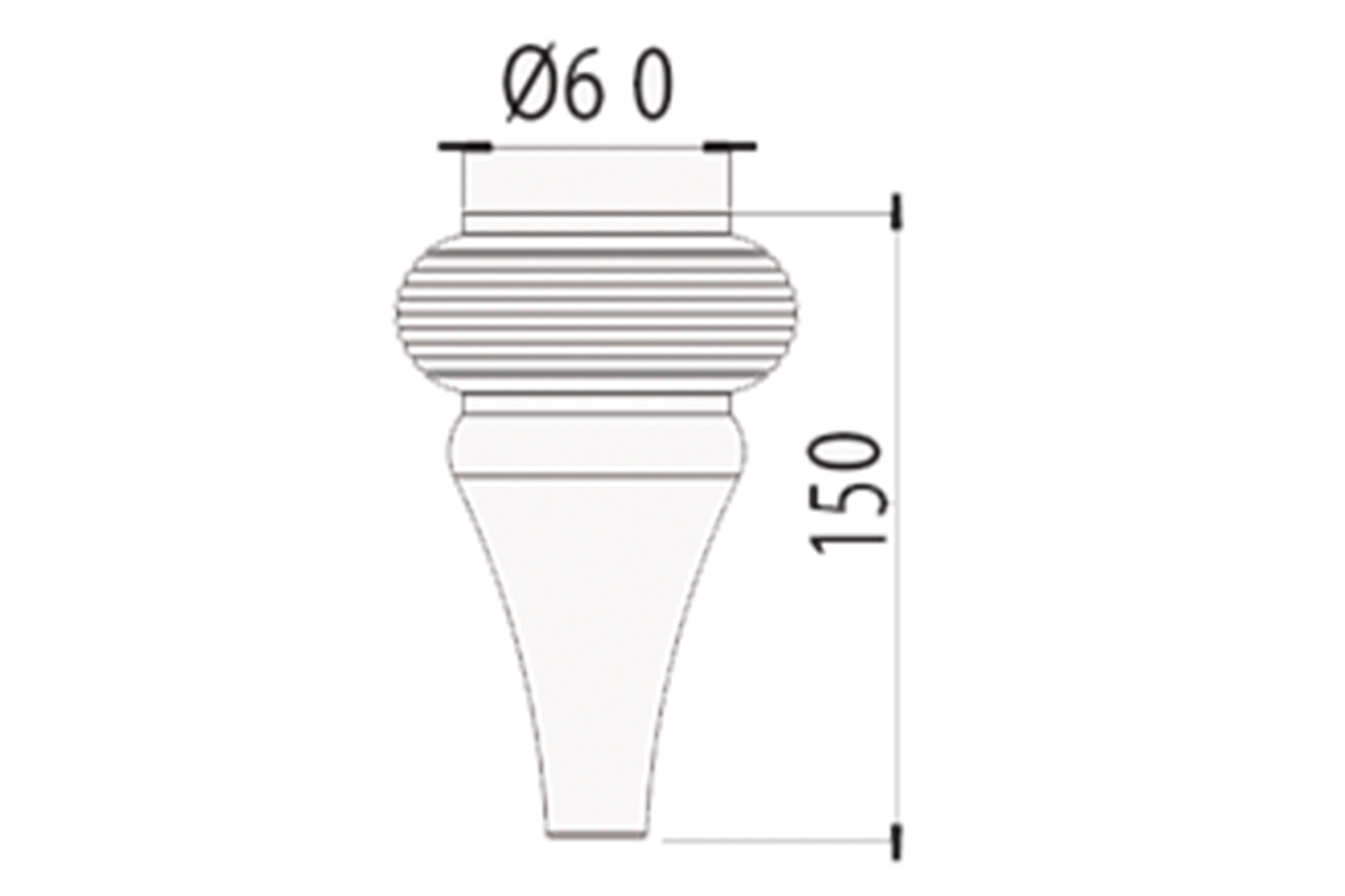 TOSCANA LEG 15 CM