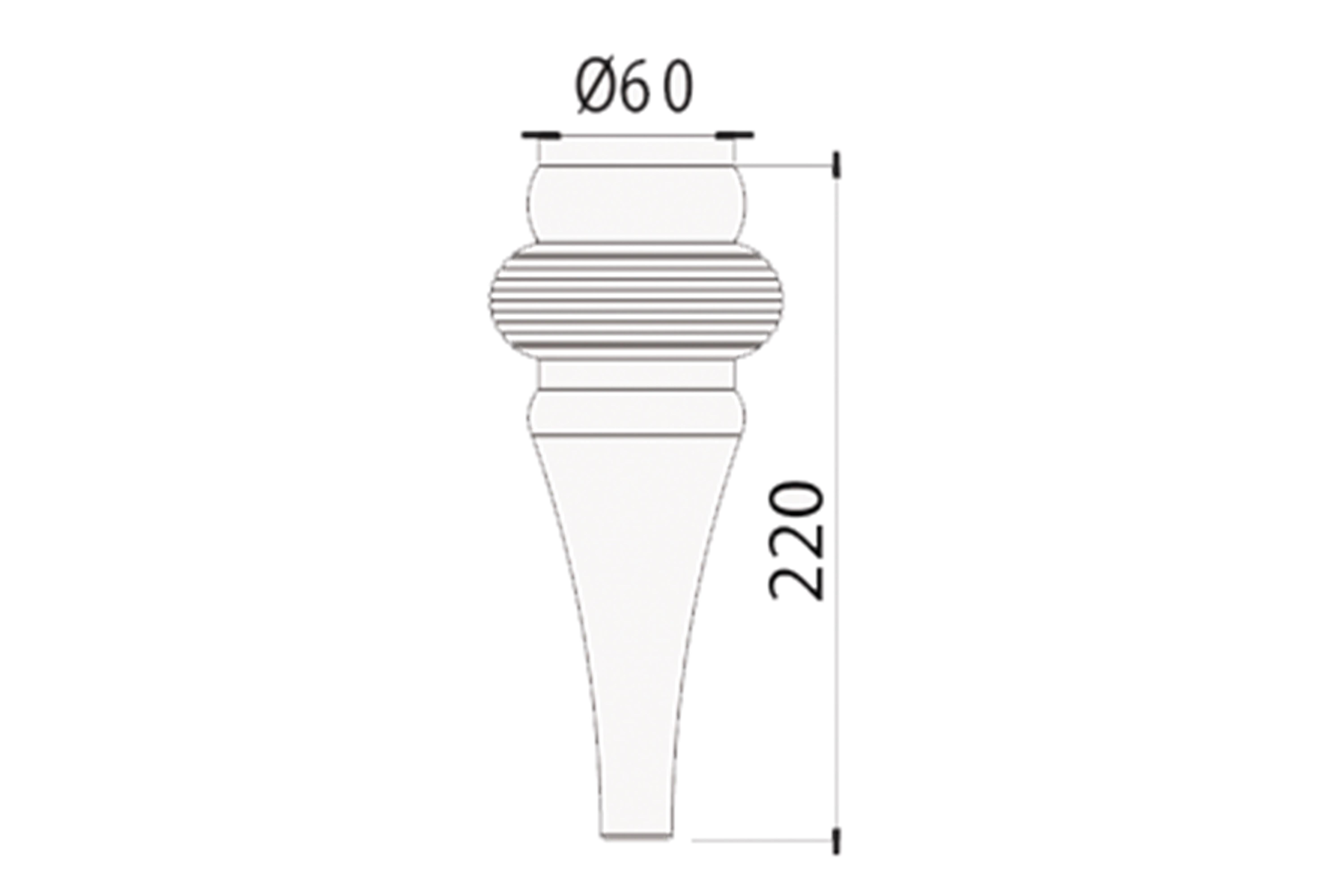 TOSCANA LEG 22 CM
