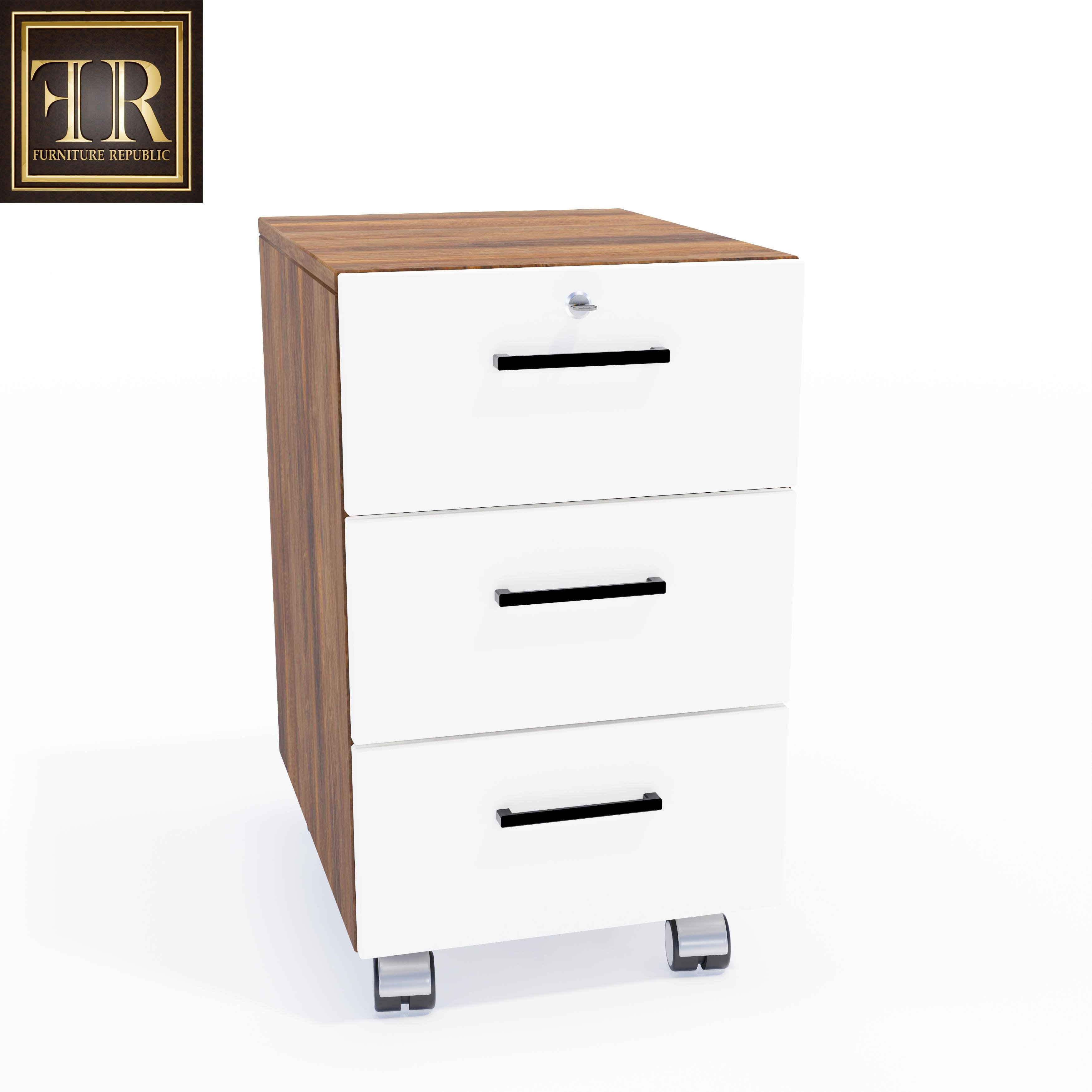 WUSE OFFICE 3 DRAWER & WHEEL