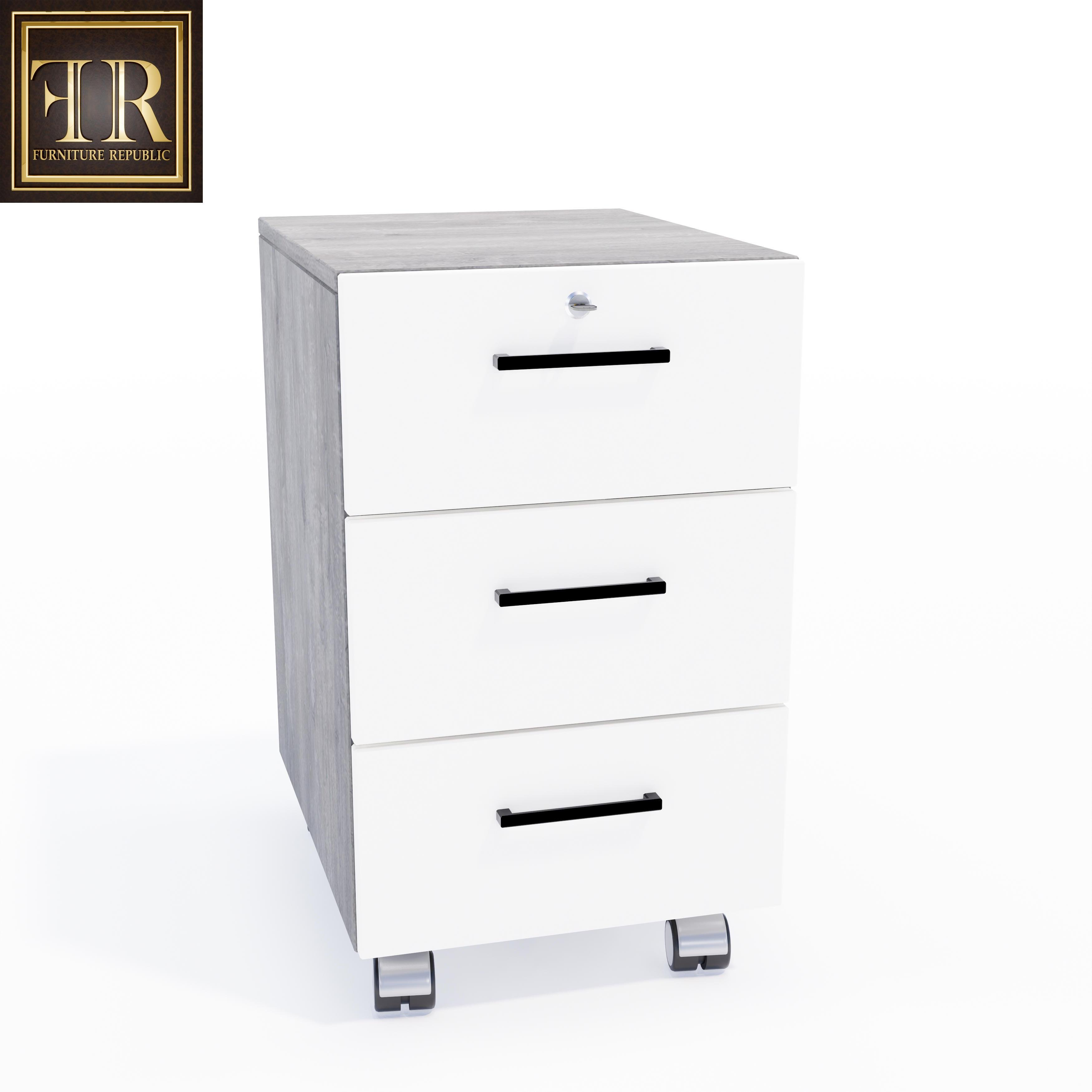 WUSE OFFICE 3 DRAWER & WHEEL