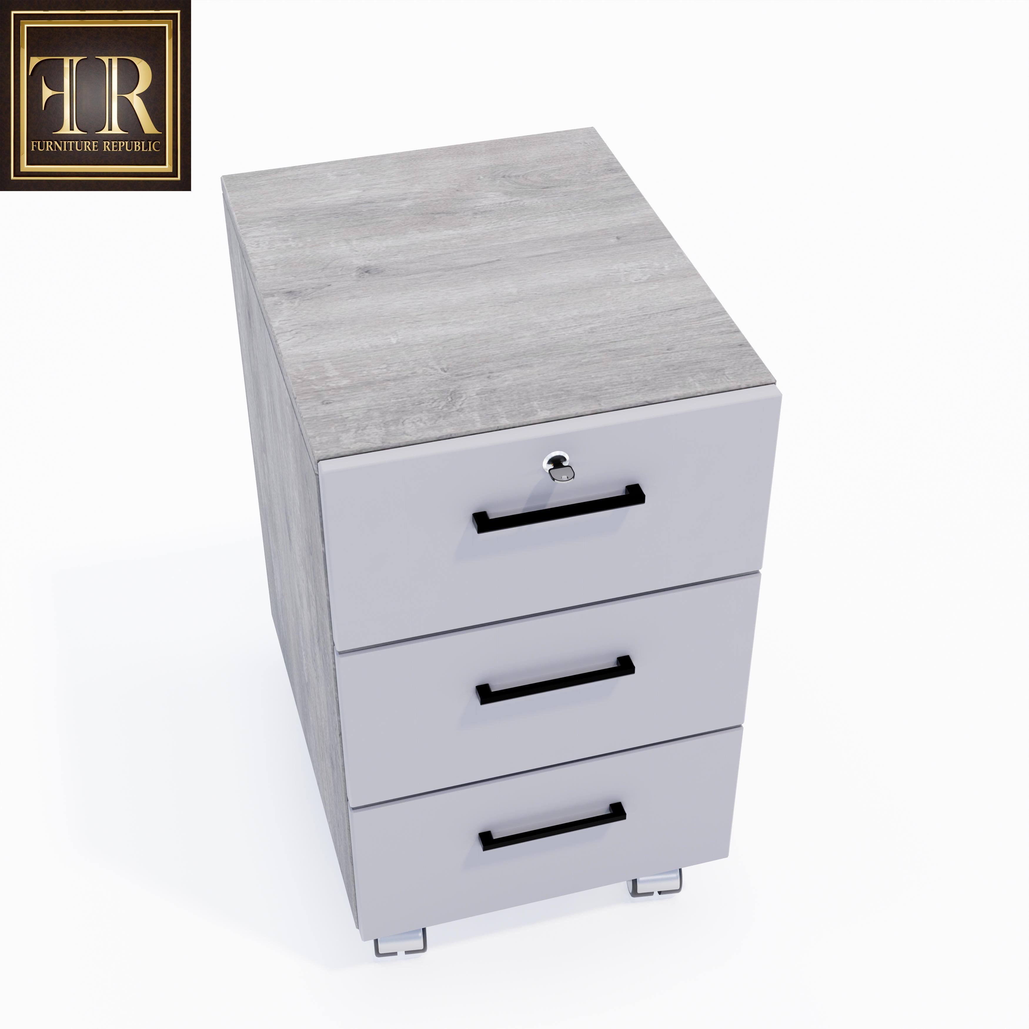 WUSE OFFICE 3 DRAWER & WHEEL