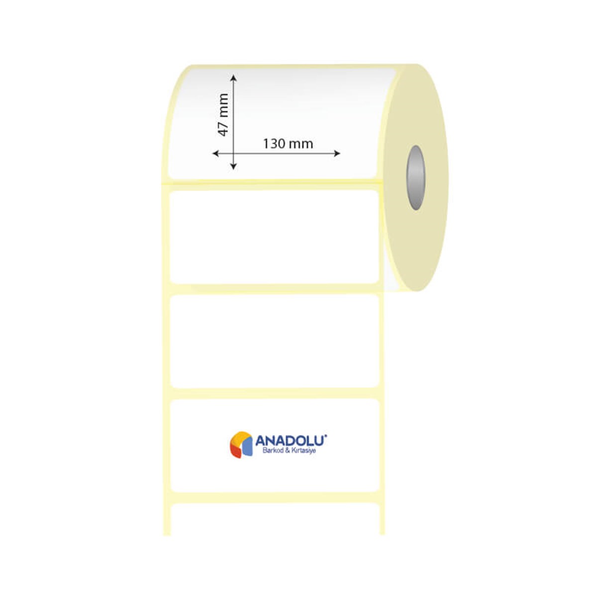 130mm x 47mm Kuşe Etiket