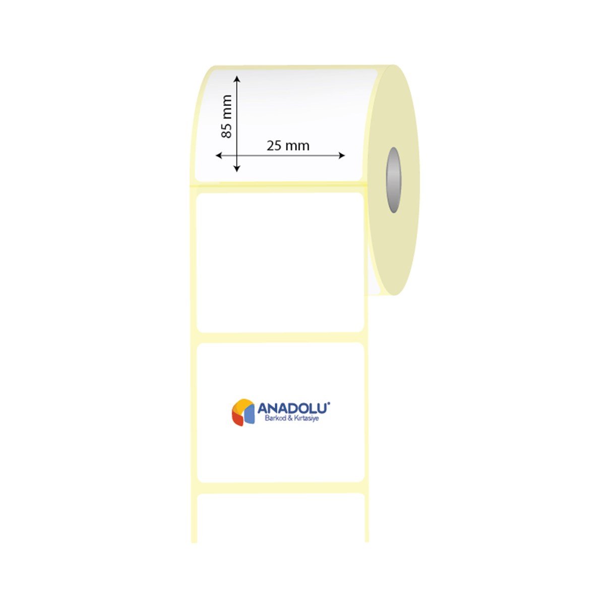 25mm x 85mm Kuşe Etiket