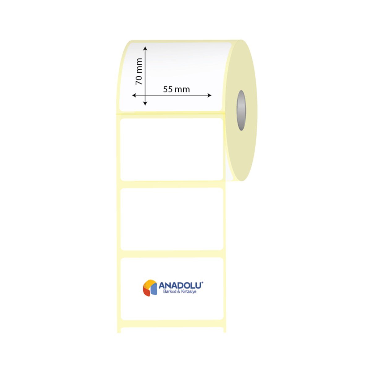 55mm x 70mm Kuşe Etiket