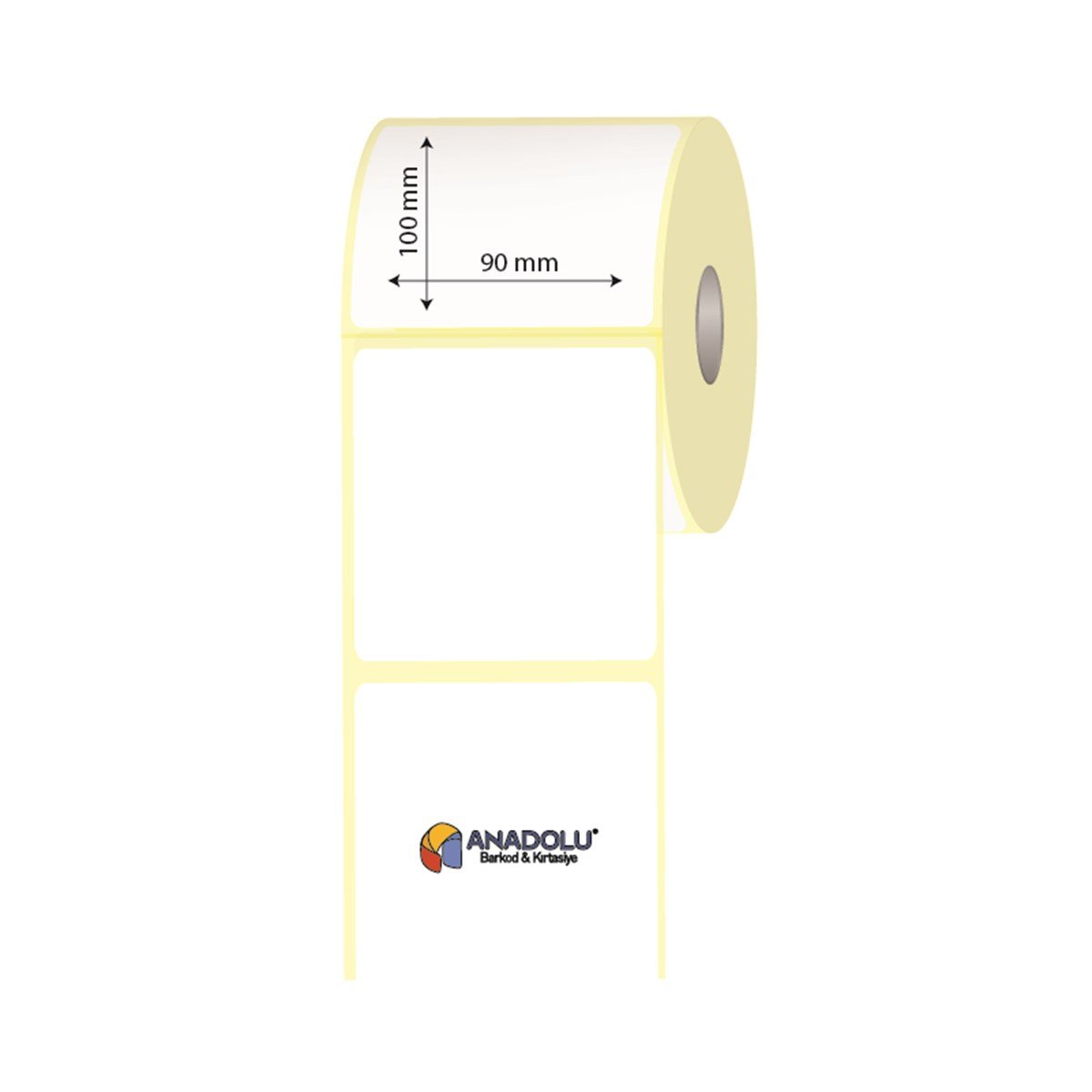 90mm x 100mm Kuşe Etiket