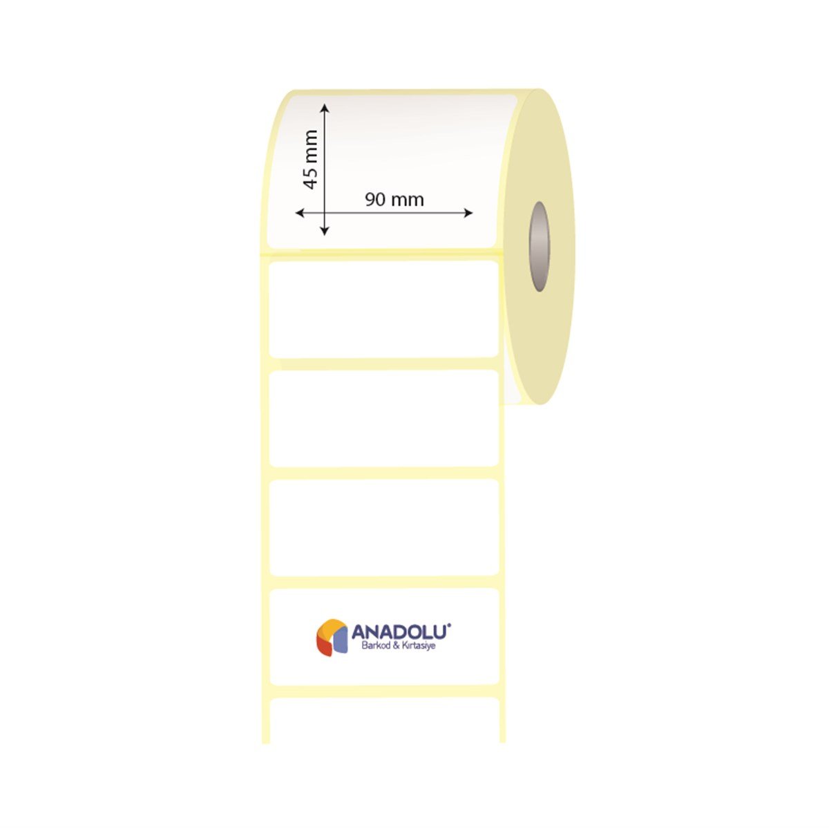 90mm x 45mm Kuşe Etiket