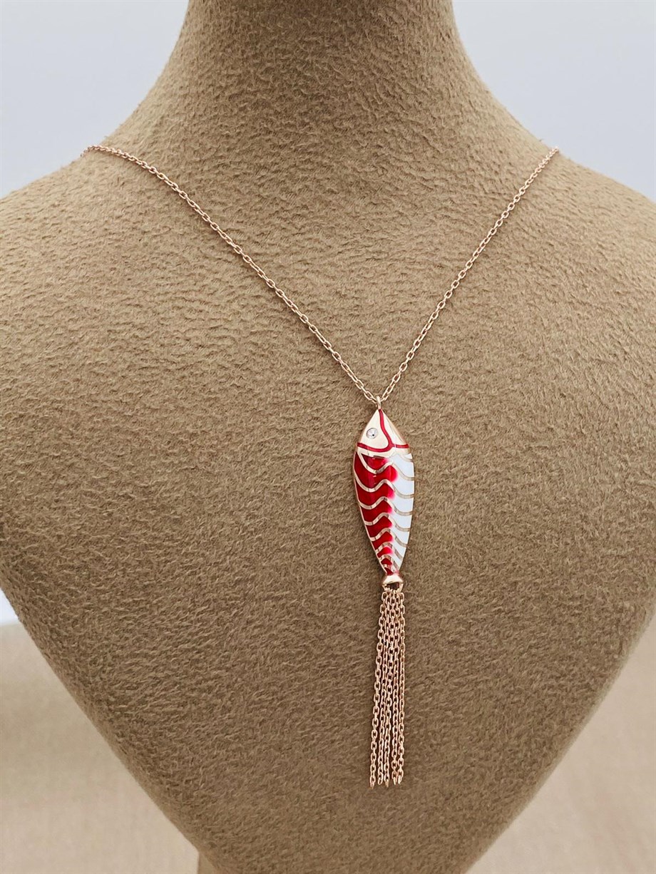 BALIK MODEL GÜMÜŞ KOLYE