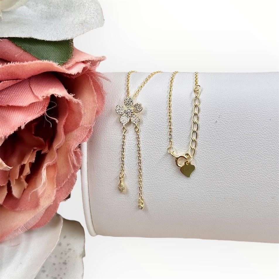 ÇİÇEK MODEL GÜMÜŞ KOLYE