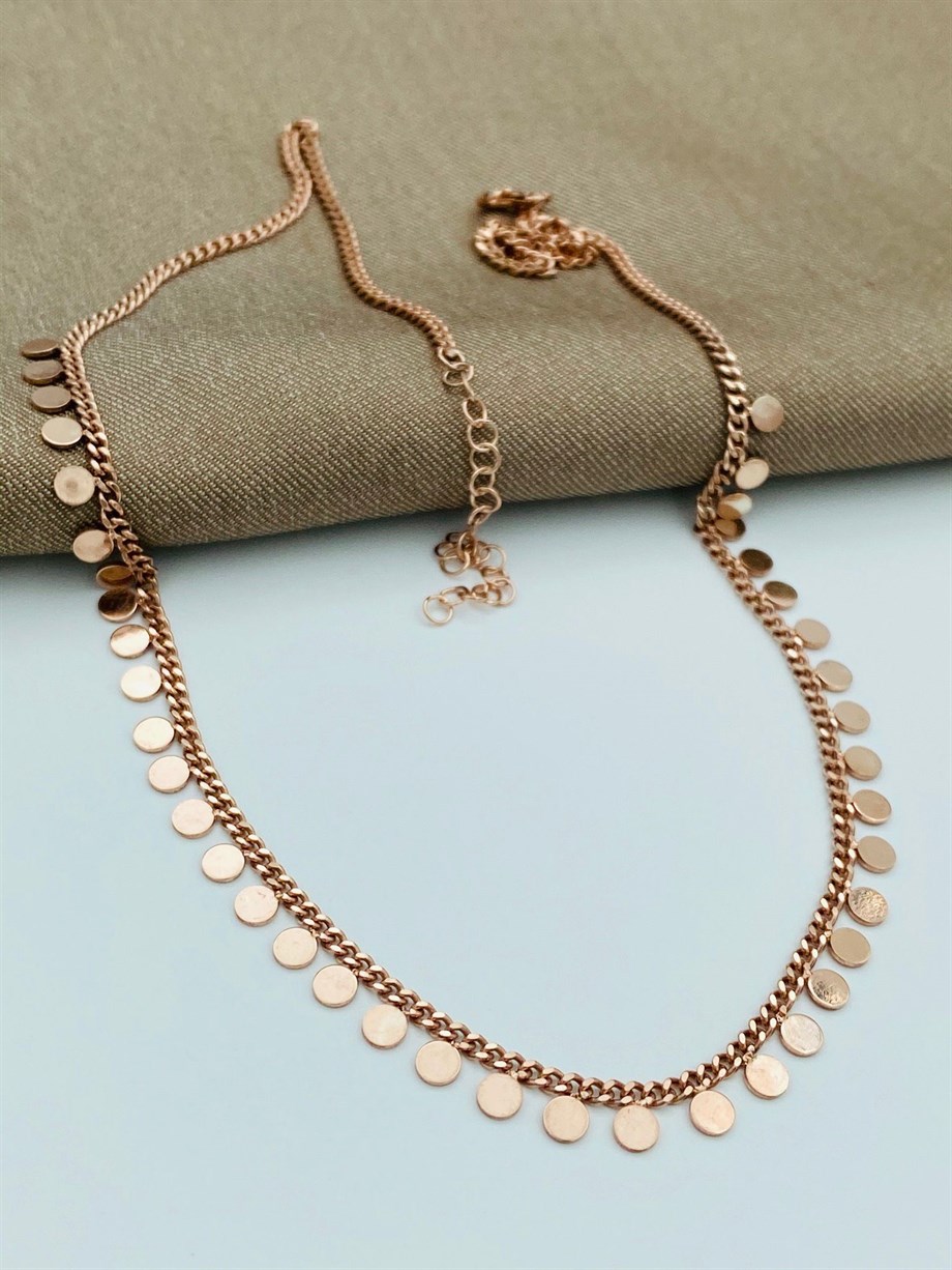 ÇOKLU PULLU GÜMÜŞ KOLYE