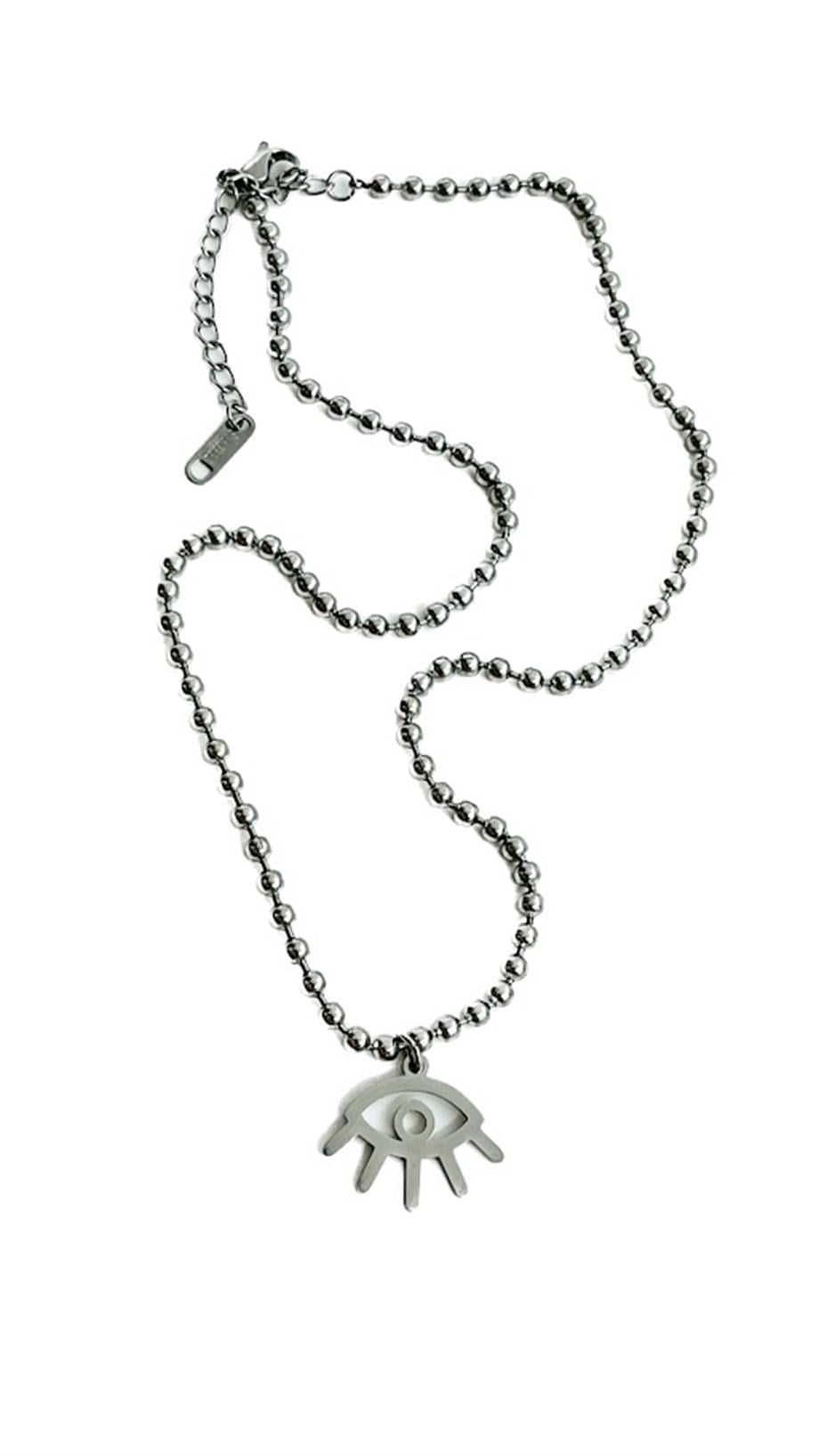 GÖZ MODEL ÇELİK KOLYE