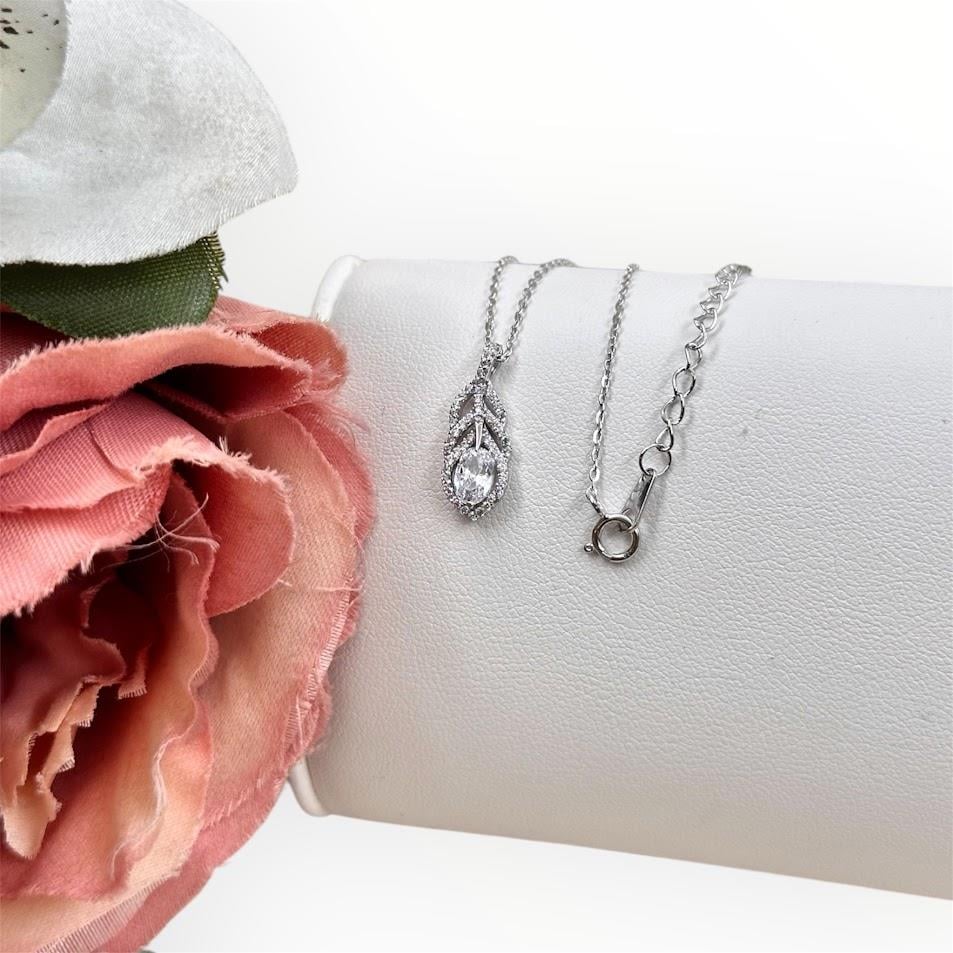 YAPRAK MODEL GÜMÜŞ KOLYE