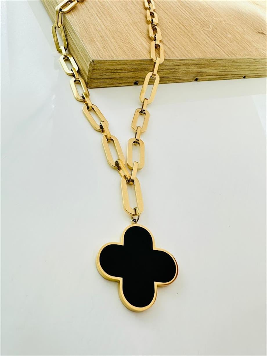 YONCA MODEL ÇELİK UZUN KOLYE