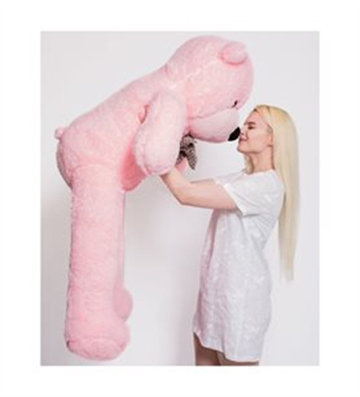 130cm Pembe Ponçik Peluş Ayı