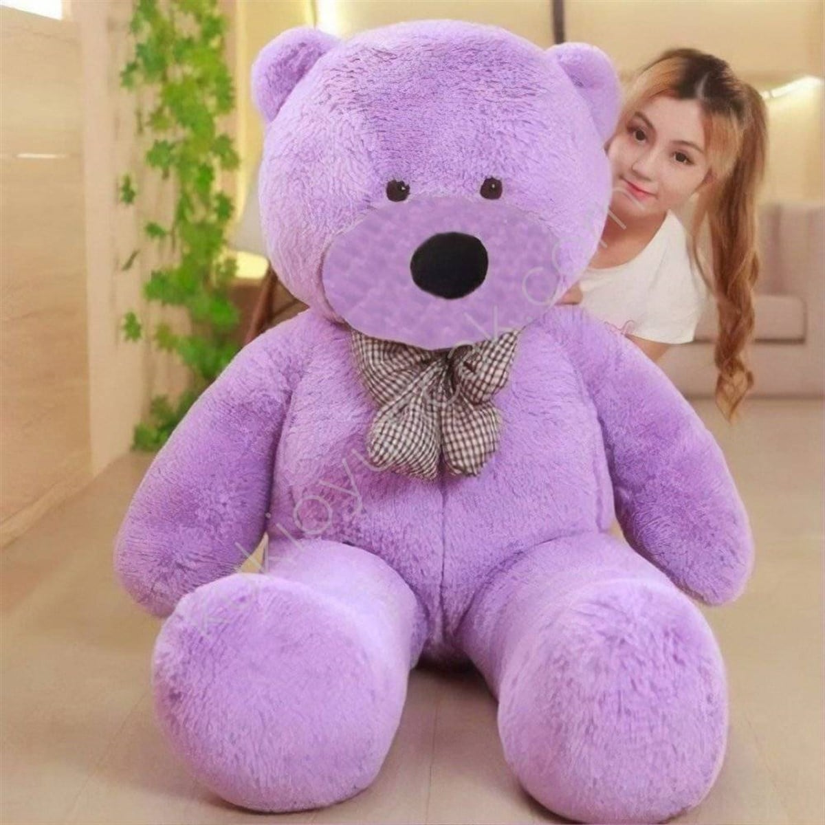 140cm Mor Peluş Ayı