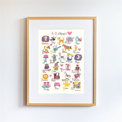 Aplhabet Tablo - A-Z of Things I Love