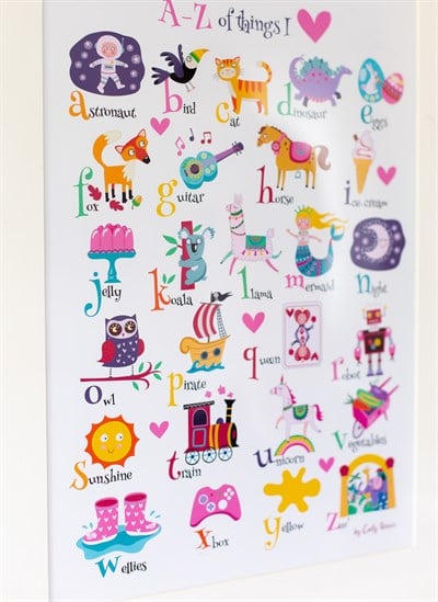 Aplhabet Tablo - A-Z of Things I Love