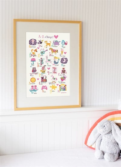 Aplhabet Tablo - A-Z of Things I Love