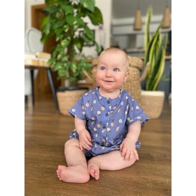 Auntie Me Organik Blue Ice 'Plant Ceramics' Dokuma Balon Tulum