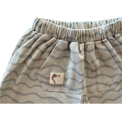 Auntie Me Organik Blue Waves 'Surfing Whale' Şort