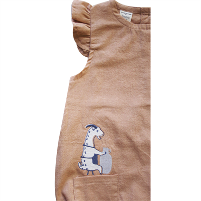 Auntie Me Organik Cork 'Goat' Dokuma Balon Tulum