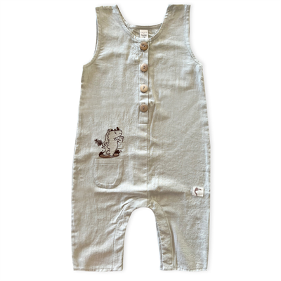 Auntie Me Organik Light Green 'Rhino Surfing' Dokuma Uzun Tulum