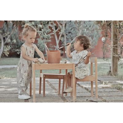 Auntie Me Organik 'Making Pottery' Düğmeli Uzun Tulum