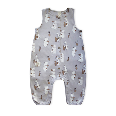 Auntie Me Organik 'Making Pottery' Düğmeli Uzun Tulum