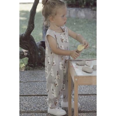 Auntie Me Organik 'Making Pottery' Düğmeli Uzun Tulum