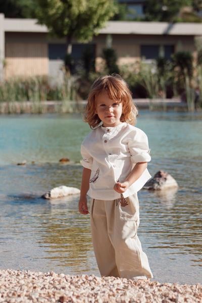 Auntie Me Organik Undyed 'Surfing Whale' Gömlek