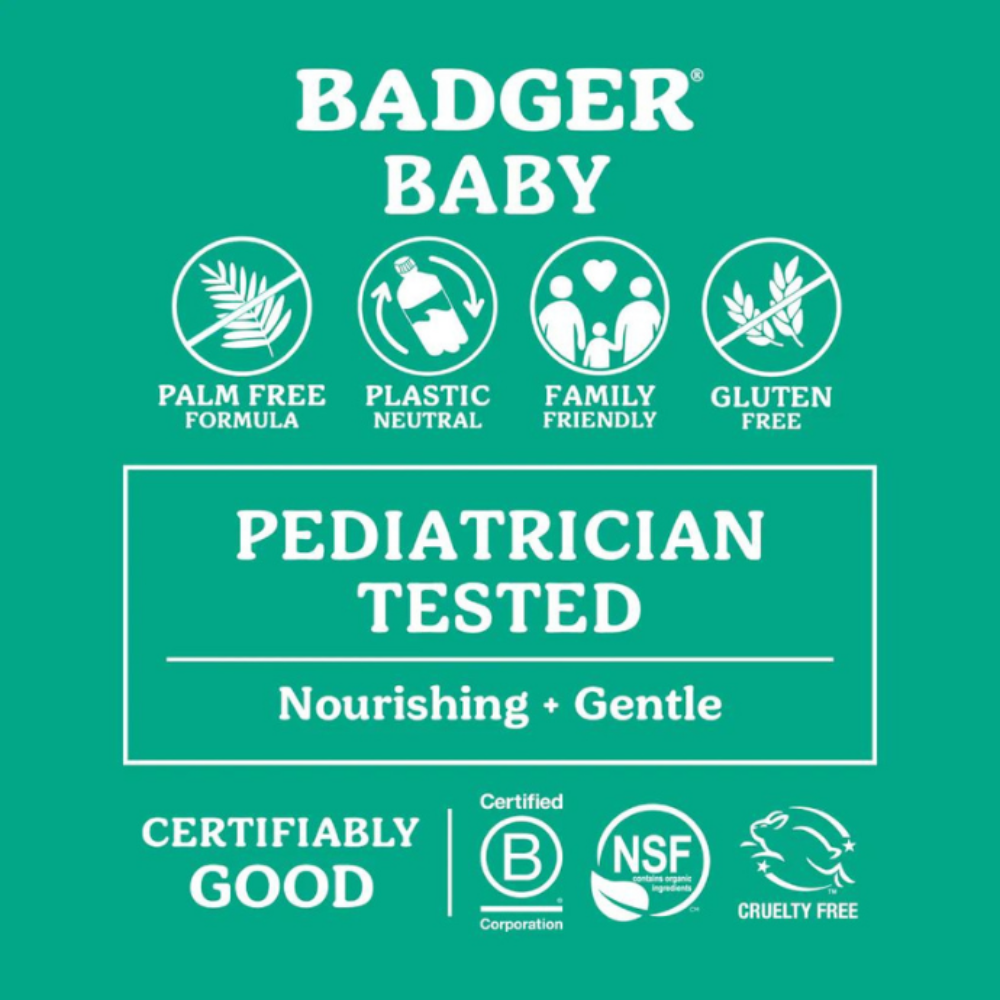 Badger Organik Bebek Köpük Şampuanı (Saç ve Vücut)
